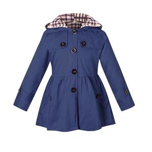 NEW Girls Navy Blue Trench Coat